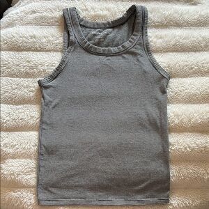 American Eagle Outfitters Black and White Ribbed Sleeveless Tank Top